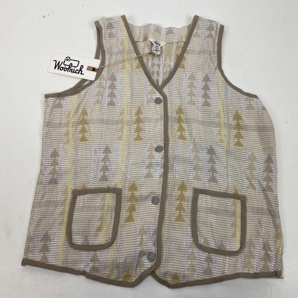 Woolrich Eco Rich Jaquard Vest Womens Size S Organic Cotton - Picture 1 of 5